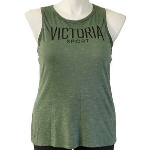 🍀 Victoria Sport Sage Green Tank Top With Lettering